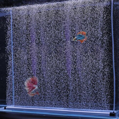 hygger Aquarium Bubble Strip, Nano Air Bubble Curtain Wall Aquarium Air Stone Kit, Quiet High Dissolved Oxygen Diffuser Fish Tank Bubbler Decorations for Freshwater Saltwater (13.8 Inch) in Kuwait