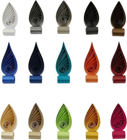 شرائط ورق اللف المعدنية 3 مم ذهبية لؤلؤية متعددة الألوان لشريط ورق الحرف اليدوية، شرائط لفائف ورق أوريغامي لاكي ستار - 15 لونًا/مجموعة in Kuwait