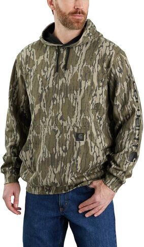 Carhartt Men's 105484 Loose Fit Midweight Camo Sleeve Graphic Sweatshirt - 3X Tall - Mossy Oak® Bottomland Camo in Kuwait