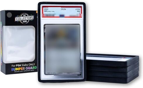 5 x Bumper Guards for PSA Slabs ONLY – Black | PSA Card Guard with Perfect Fit and Shock Absorption | PSA Slab Bumper | PSA Slab Protectors Black - Pack of 5 in Kuwait