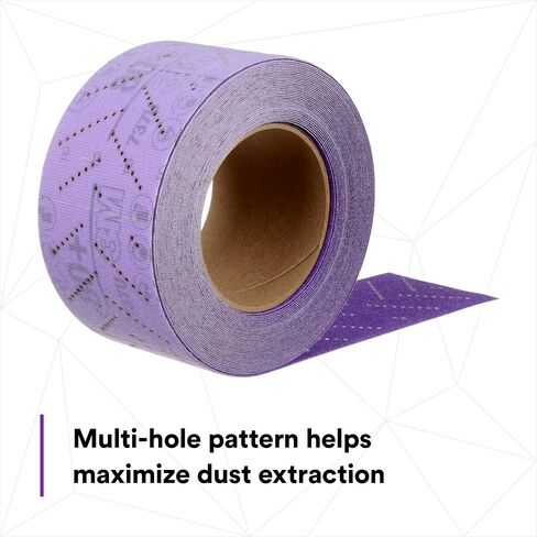 3M Cubitron II Hookit Shacit Sheet Roll ، 34449 ، متعدد الفتحات ، 70 مم × 12 م ، 320+ ، ورق الصنفرة الصنفرة للسيارات لإزالة الطلاء ، إصلاح الجسم ، رمل السيارات in Kuwait
