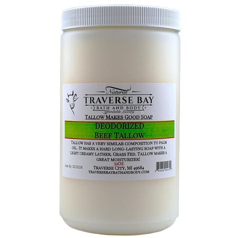BEEF TALLOW DEODORIZED Non Hydrogenated Soap making supplies. 32 FL Oz DIY projects. in Kuwait