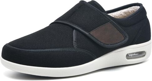 youyun Orthopedic Shoes for Women, Wide Fit Slip On Sneakers for Diabetics, Plantar Fasciitis and Swollen Feet Support, Lightweight Comfort and Breathable (Black) (Size 9.5) in Saudi Arabia