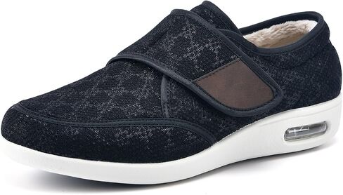 youyun Orthopedic Shoes for Women, Wide Fit Slip On Sneakers for Diabetics, Plantar Fasciitis and Swollen Feet Support, Lightweight Comfort and Breathable (Black) (Size 9.5) in Saudi Arabia