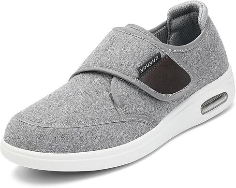 youyun Orthopedic Shoes for Women, Wide Fit Slip On Sneakers for Diabetics, Plantar Fasciitis and Swollen Feet Support, Lightweight Comfort and Breathable (Black) (Size 9.5) in Saudi Arabia