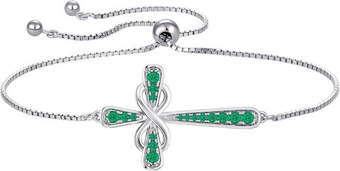 YL Cross سوار 925 فضة إنفينيتي جانبية سوار مجوهرات دينية هدية المعمودية المسيحية in Kuwait