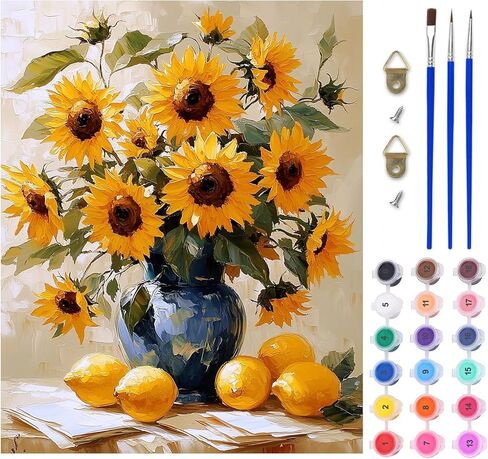 Lxmsja Moon Paint by Numbers Kit for Adults, Sun Acrylic Paint by Numbers for Adults Beginner, DIY Craft Supplies Oil Painting Kits for Home Wall Decor 16x20 inch (No Frame) in Saudi Arabia
