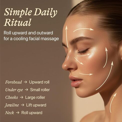 Rose Quartz Face Roller - Relaxation Gifts for Women, Skin Care Tools for Fine Lines and Wrinkles, Teenage Girl Gifts, Beauty Gift Ideas, Face Massager Tools, Facial Tools, Self Care Gifts for Women in Kuwait