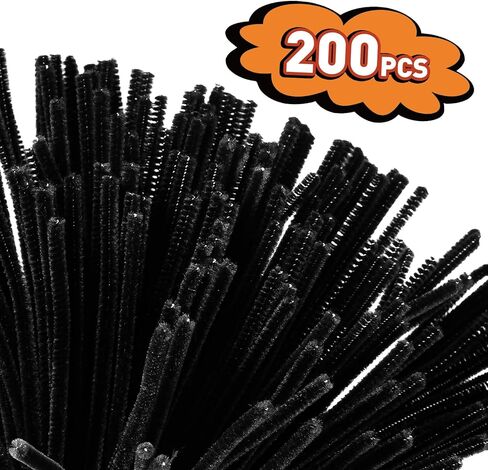 Pipe Cleaners Craft, 200PCS Moss Green Chenille Stems, Thick Pipe Cleaners Bulk for Kids Arts and Crafts Projects Making, Christmas Decorations(6 mm x 12 Inch) in Kuwait