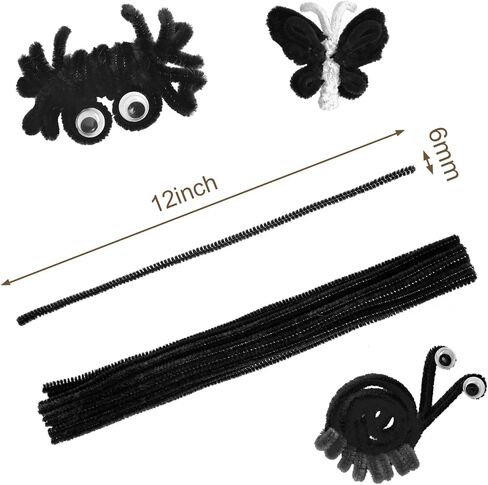 Pipe Cleaners Craft, 200PCS Moss Green Chenille Stems, Thick Pipe Cleaners Bulk for Kids Arts and Crafts Projects Making, Christmas Decorations(6 mm x 12 Inch) in Kuwait