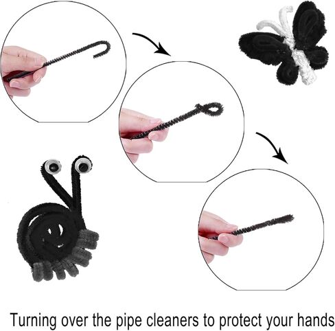 Pipe Cleaners Craft, 200PCS Moss Green Chenille Stems, Thick Pipe Cleaners Bulk for Kids Arts and Crafts Projects Making, Christmas Decorations(6 mm x 12 Inch) in Kuwait