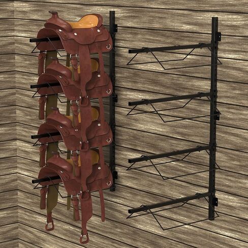 4 Tier Saddle Rack Wall Mount, Horse Saddle Rack for English & Western Saddles, Tack Storage, Pad, Accessories etc for Horses in Kuwait
