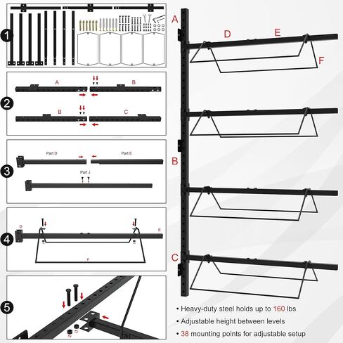 4 Tier Saddle Rack Wall Mount, Horse Saddle Rack for English & Western Saddles, Tack Storage, Pad, Accessories etc for Horses in Kuwait
