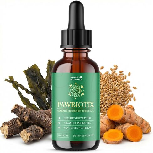 Pawbiotix Liquid probiotics for Dogs - Dog probiotics for Digestive Health | 100% Natural Dog Gut Health probiotics | probiotics for Dogs | Original Formula, Beacon Flavor, 1oz, 3 Month Supply in Kuwait