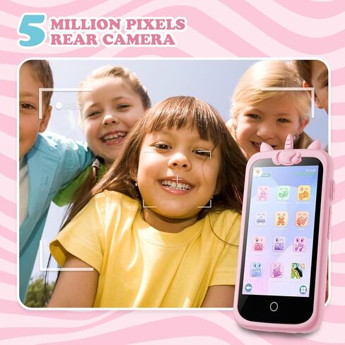 Kids Toys Phone, 3.97" Touchscreen Mini Phones for Kids, Learning Phone Puzzle Games for Kid, 1500mA Toys Cell Phone, 8GB Card Purple in Kuwait