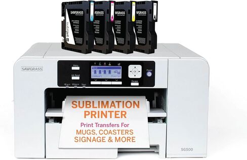 Sawgrass SG500 Sublimation Printer Bundle | Includes Professional Dye-Sublimation Printer, SubliJet UHD Inks & TruePix Sublimation Paper | Wi-Fi Connectivity | Create Custom Designs in Kuwait