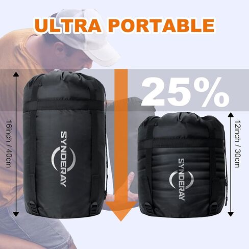 Sleeping Bags for Adults Cold Weather & Warm - Backpacking Camping Sleeping Bag for Kids 10-12, Girls, Boys - Lightweight Compact with Compact Bag for Outdoor & Indoor in Kuwait