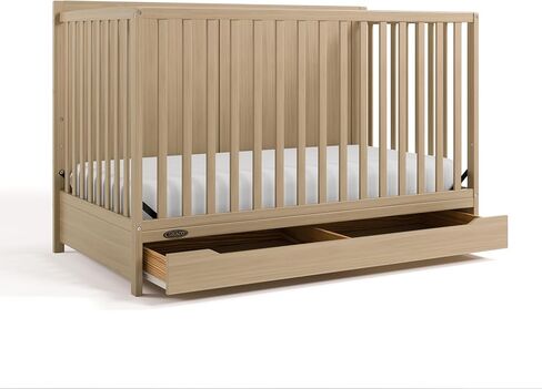 Graco Melrose 5-in-1 Convertible Crib with Drawer (White) in Saudi Arabia