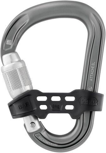 Petzl ملحق البار قفل على شكل كمثرى مع شريط تحديد المواقع أحادي الاتجاه ، قفل المسمار ، الرمادي in Kuwait