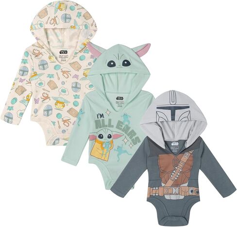 STAR WARS Chewbacca R2-D2 Darth Vader Baby 3 Pack Bodysuits Newborn to Infant in Kuwait
