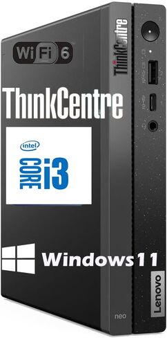 Lenovo ThinkCentre Neo 50T Tower Computer - Intel Core i5-12400 (Beats i7-11700), 16GB RAM, 512GB NVMe SSD, HDMI, VGA, USB-C, Card Reader, Wi-FI/BT Adapter, Gen 5 Desktop, Windows 11 Pro in Kuwait