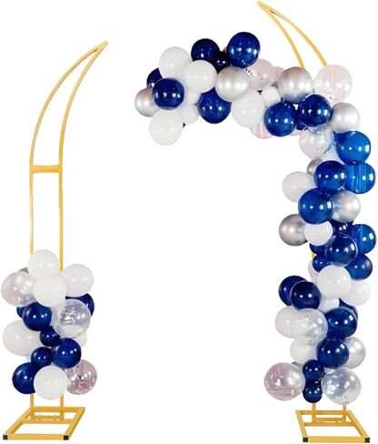 Large Moon Curved Metal Arch Backdrop Stand - Set of 2 Flower Arch for Wedding, Birthday, Anniversary & Bridal Showers (6.2ft, 6.9ft) in Kuwait