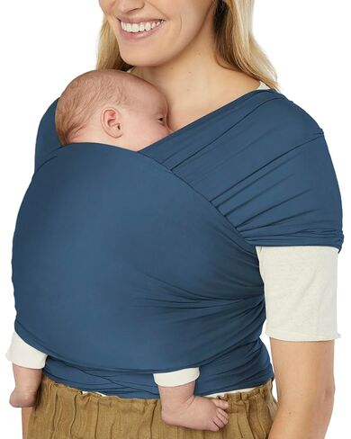 Ergobaby مستدامة متماسكة Aura Baby Carrier Wrap للولود الجديد إلى طفل صغير (8-25 جنيه) ، الماس الزيتون in Kuwait