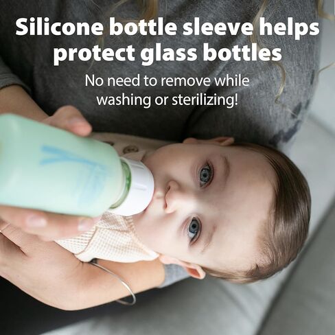 Dr. Brown’s Natural Flow® Anti-Colic Options+™ Narrow Glass Baby Bottle 8 oz/250 mL, with Level 1 Slow Flow Nipple, 2 Pack, 0m+ in Saudi Arabia
