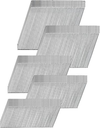 HW HAMWOO 16 Gauge Angled Finish Nails, 20-Degree, 3000-Pack (2-1/2", 2", 1-3/4",1-1/2", 1-1/4" 600 Per Sizes), Galvanized Assorted Size Project Pack, for Pneumatic, Electric Angled Finish Nailer in Saudi Arabia
