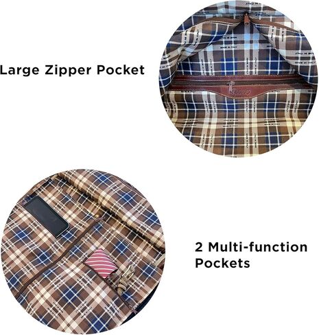 حقيبة سفر Floto Venezia Garment Duffle من الجلد البني المحبب بالكامل in Kuwait