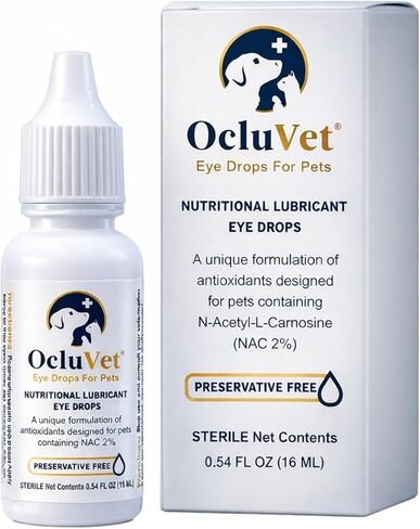 Eye Drops for Pets | Clinically Studied Antioxidants for Pets | Made in The USA | Includes 2% N-Acetyl-L-Carnosine (NAC) | 16mL - 2 Pack in Kuwait