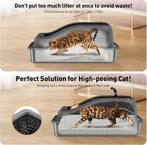 صندوق القمامة من الفولاذ المقاوم للصدأ مع الغطاء مغرفة ودرج المعدن القمامة صندوق القمامة غير اللزجة ، مضاد للتسرب ، سهلة التنظيف صناديق القمامة المغلقة مع حاوية الجوانب عالية الجدار in Kuwait