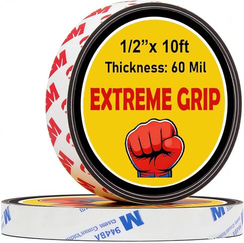 2 Rolls Magnetic Tapes, Flexible Magnet Strips with 3M Adhesive Backing, 10 Feet x 0.5"W Each Roll for DIY, Crafting, and Organizational Projects. in Kuwait