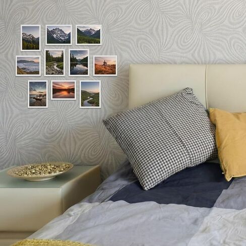 Thyle 25 قطعة منظم حائط مقصورة لأسطح القماش مع ملحقات حائط مقصورة بخطاف وحلقة مقاس 8.5 × 11 بوصة إطار صورة مقصورة لمستندات التقويم والصور والشهادات والرسوم البيانية وقوائم الرموز in Kuwait