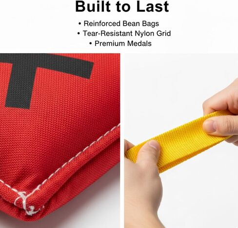 Tic Tac Toe Game - 4 Ft x 4 Ft Giant Bean Bag Toss Tic Tac Toe Outdoor Game for Backyard, Camping, Lawn, Fun Outdoor Games for The Family and Kids - Portable Yard Game Requires No Assembly in Kuwait