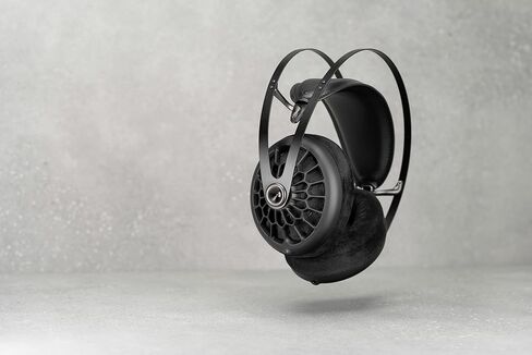 MEZE AUDIO 105 AER | Wired Over-The-Ear Lightweight Audiophile Open-Back Headphones | 50mm Dynamic Drivers | Low Impedance 42 Ohms | Cables and Carrying Pouch Included (Black) in Kuwait