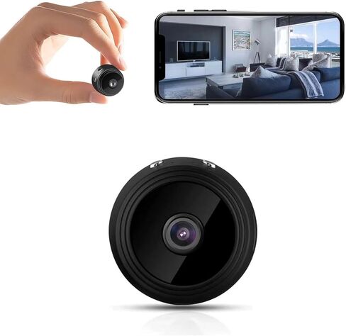 كاميرات ميني مخفية ، 1080 بكسل HD WIFI Camera لأمان للمراقبة مربية بيبي للحيوانات الأليفة ، كاميرا تجسس للمنزل في الهواء الطلق مراقبة عن بُعد مع التطبيق (فيديو فقط) in Kuwait
