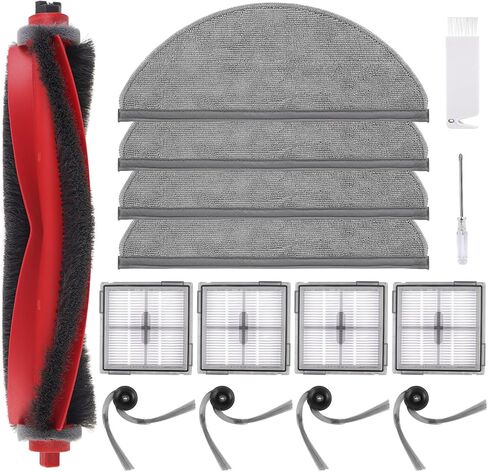 VIEWALL 18 Pack L60 Accessories Kit Replacement Compatible with Eufy L60 / L50 Robot Vacuum, Accessories Kit 2 Roller Brush, 4 Side Brushes, 4 Filters, 6 Dust bags, 1 Screwdriver, 1 Cleaning tool in Kuwait