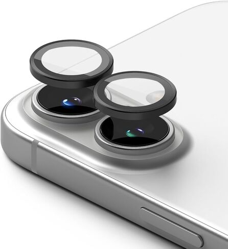 Ringke Camera Lens Frame Glass [Individual Lens Covers] Compatible with iPhone 16e Camera Lens Protector, Tempered Glass Covers and Aluminum Alloy Frames - 2 Pack in Kuwait