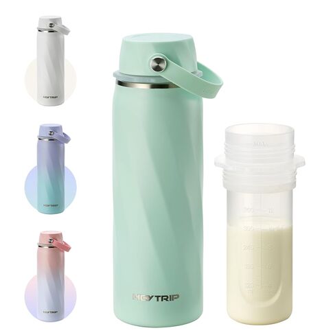 HEYTRIP Vacuum Insulated Breastmilk Cooler Bottle, 20oz Stainless Steel Portable Breastmilk Chiller, Reusable Storage Container Keeps Milk Fresh for 36+ Hours, TSA Approved, Mint Green in Kuwait
