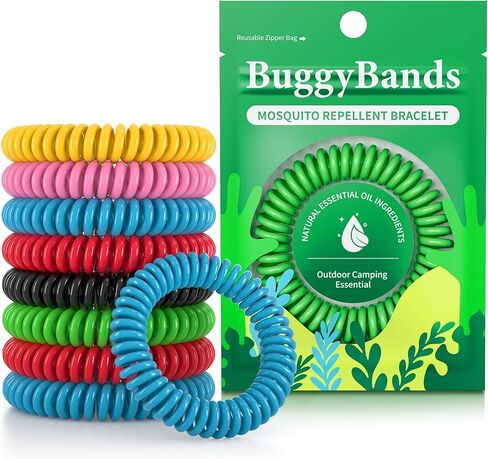 48 Pack Mosquito Repellent Bracelets for Adults & Kids, DEET-Free Wristbands, Individually Wrapped Bug Repellent Bands in Kuwait