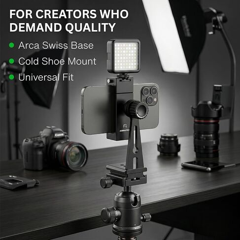 Metal Phone Tripod Mount - Unimount 360 PRO Huffice iPhone حامل ثلاثي القوائم مع مصراع بوتوث عن بعد in Kuwait