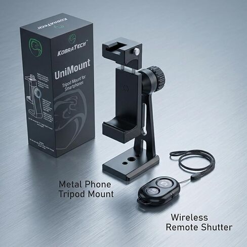 Metal Phone Tripod Mount - Unimount 360 PRO Huffice iPhone حامل ثلاثي القوائم مع مصراع بوتوث عن بعد in Kuwait