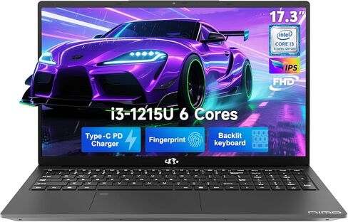 NIMO 15.6" IPS FHD-Business-Laptop, Intel 6 Core i3-1215U 32GB RAM 1TB SSD (Beat i5-1135G7, Up to 4.4GHz) Laptop-Computer with Fingerprint Backlit Keyboard 65W Type C Wi-Fi 6 Numpad Win 11 in Kuwait