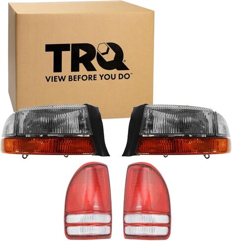TRQ Driver & Passenger Side Lighting Kit Compatible with 1992-1996 Ford Bronco F-150 1992-1997 F-250 F-350 FO2502118 FO2503114 FO2550110 FO2551108 in Kuwait
