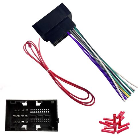 Radio Wiring Harness for Chrysler 2015-2020 Dodge 2013-2019 Jeep 2014-2020 Ram 2013-2021,52Pin Car Stereo Harness Adapter with Red Ignition Wire Car Radio Stereo Harness Install Kit for Pacifica Grand in Kuwait