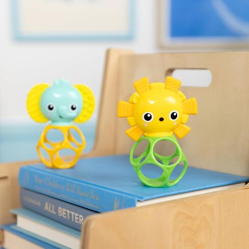 يبدأ مشرق من Oball Easy-Grasp Rattle Bepa Free Infant ، مجموعة Baby Ball & Teether ، حديثي الولادة في العمر وأعلى ، 4 بوصات in Kuwait