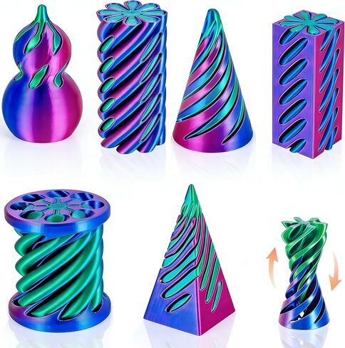 9 Packs Impossible Cone,Spiral Cone Fidget Toy Impossible Pyramid Passthrough Toy,3D Printed Spiral Cone Fidget Toy,Mini Vortex Thread Illusion Desktop Deco Souvenir Gift for Anxiety Relaxing in Kuwait