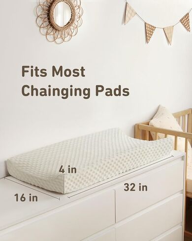 تغيير غطاء الوسادة - Babybay Ultra Soft Minky Dots Plush تغيير الجدول يغطي الأغطية المتغيرة للتنفس صفائح الطاولة القابلة للمسح بدلة لذلة الطفل والطفلة in Kuwait