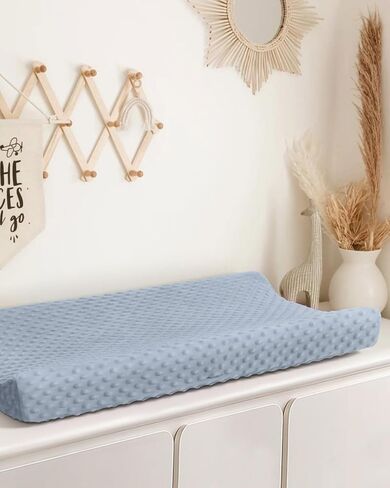 تغيير غطاء الوسادة - Babybay Ultra Soft Minky Dots Plush تغيير الجدول يغطي الأغطية المتغيرة للتنفس صفائح الطاولة القابلة للمسح بدلة لذلة الطفل والطفلة in Kuwait